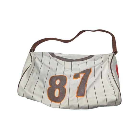 Vintage San Diego Padres Canvas Duffle Bag Big Bear Farms Pepsi Baseball MLB - Picture 2 of 6